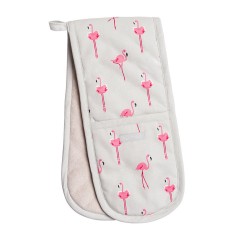 Flamingos Double Oven Glove